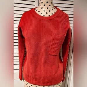 Madewell Thompson Pocket Pullover Ribbed Sweater Size XS
